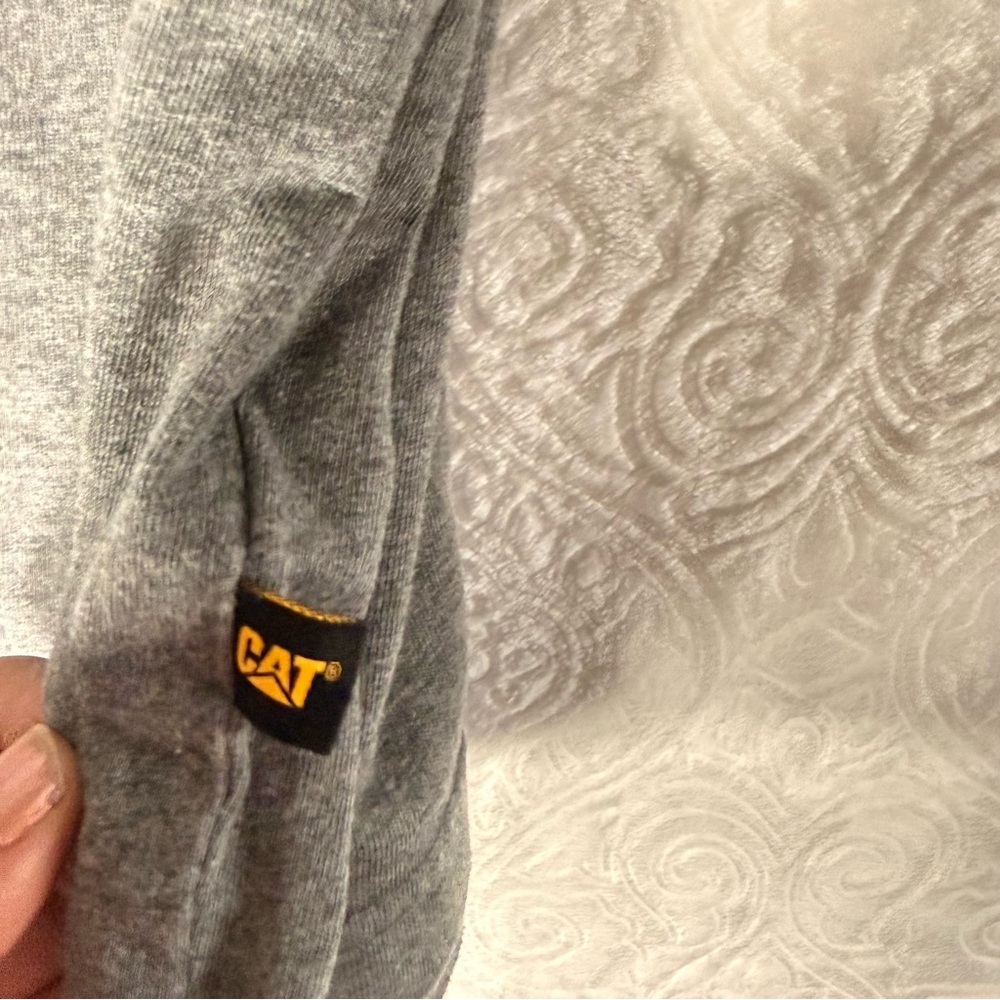 CAT Men’s Gray Logo Graphic T-Shirt Size M - Picture 4 of 9